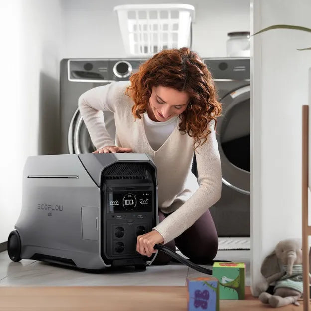 Ecoflow delta pro 3 met 4000 W vermogen 4096Wh batterijcapaciteit als back-up bij stroomuitval