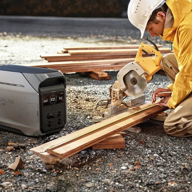 Ecoflow delta pro 3 met 4000 W vermogen 4096 Wh batterijcapaciteit als alternatief voor een diesel generator