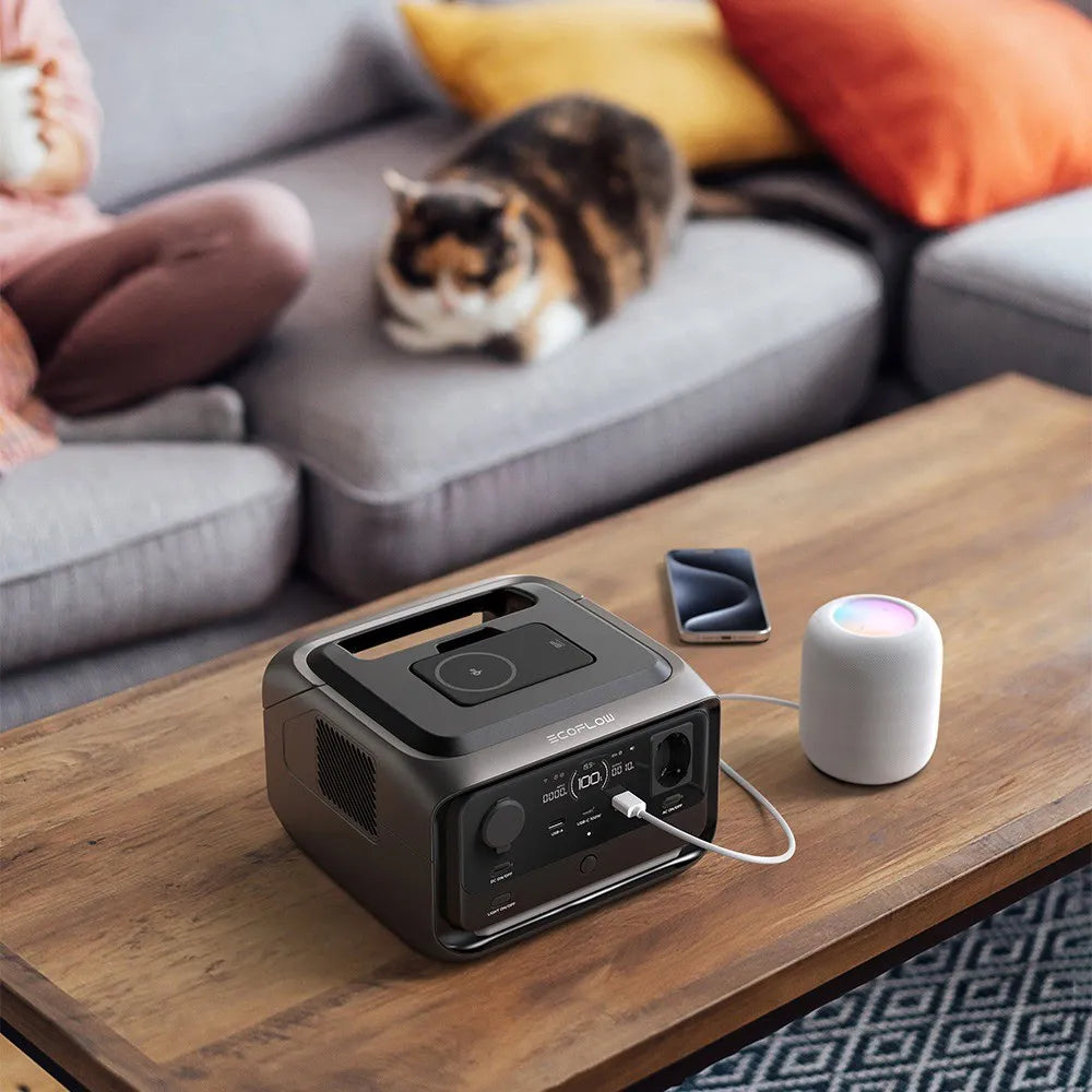 EcoFlow River 3 Plus Wireless met lmagnetische powerbank voor draadloos opladen