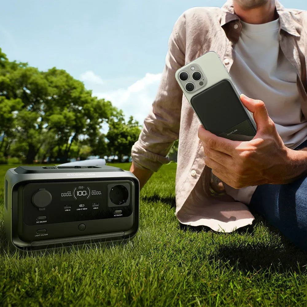 EcoFlow River 3 Plus Wireless met losse magnetische powerbank