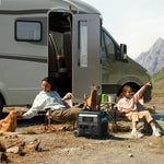 Anker 767 Powerhouse powerstation in gebruik om een off-grid camperplaats