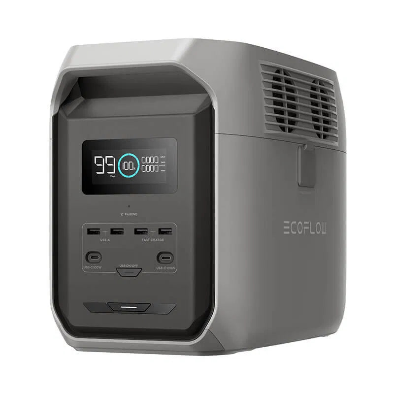 Ecoflow delta 3 1500 met 1800 W vermogen en 1536 Wh batterijcapaciteit