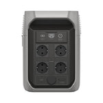 Ecoflow delta 3 1500 met 1800 W vermogen en 1536 Wh batterijcapaciteit en vier AC stopcontacten
