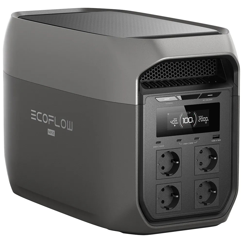 EcoFlow Delta 3 Max Power Station 2048 Wh en 2400 W vermogen