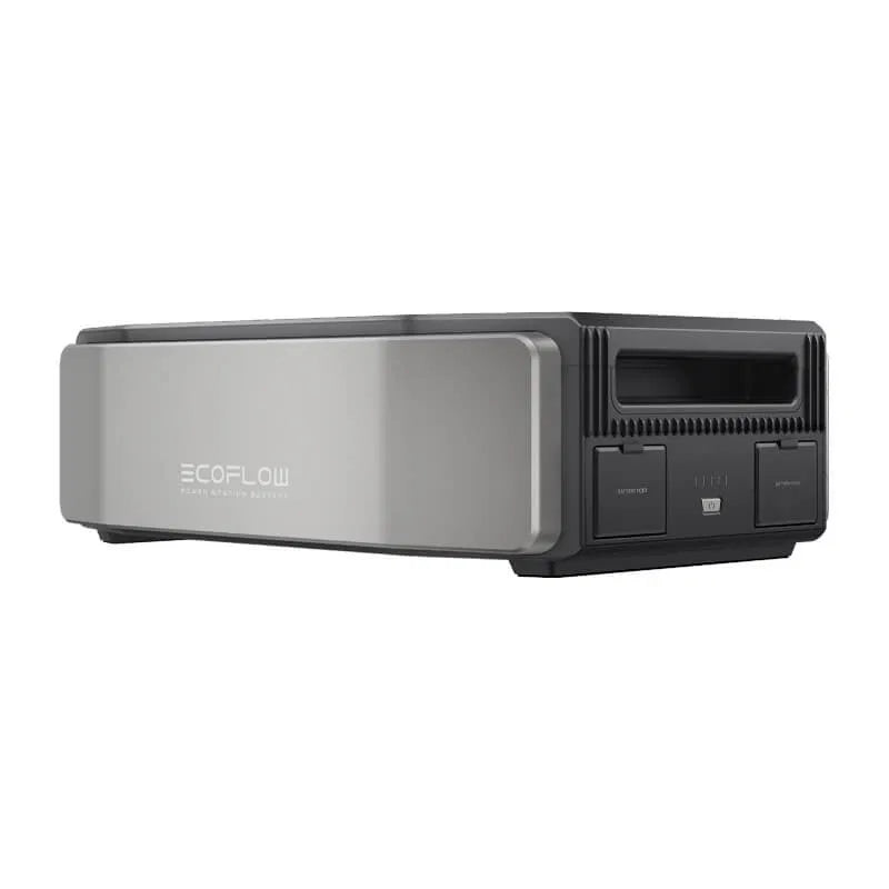 Ecoflow delta pro ultra inverter zijkant met batterijpoorten