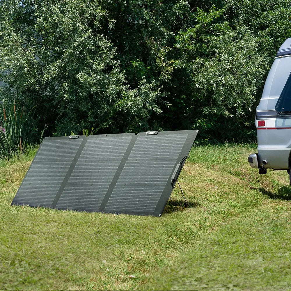 EcoFlow NextGen 160W Opvouwbaar zonnepaneel op de camping