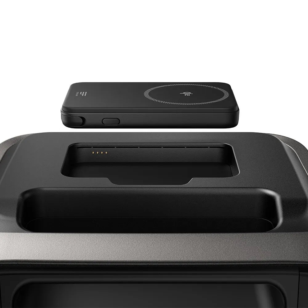 EcoFlow River 3 Plus Wireless met losse magnetische powerbank die je overal mee naartoe kunt nemen