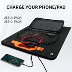 Lmenger 100W draagbaar zonnepaneel met zichtbare aansluitingen