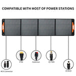 Lmenger 200W draagbaar zonnepaneel met zichtbare aansluitingen voor diverse powerstations