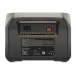 EcoFlow river 2 max powerstation achterkant met ac aansluiting en zonnepaneel aansluiting