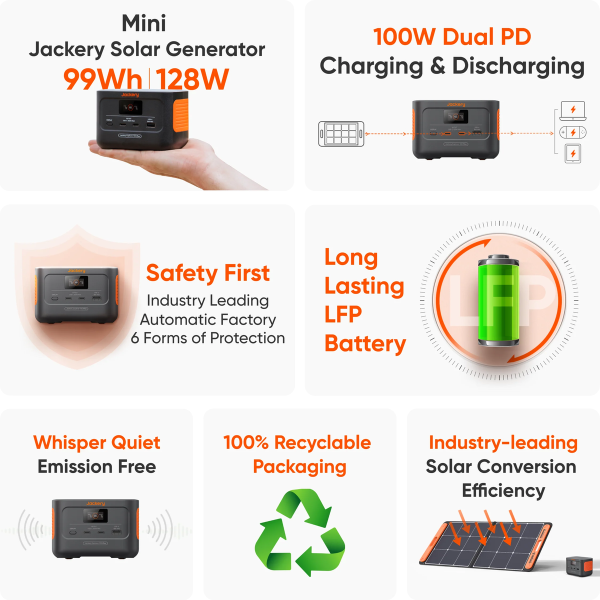 Een opsomming van alle voordelen van de Jackery Explorer 100 Plus powerbank