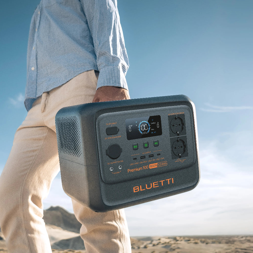 Bluetti Premium 100 v2 2000W vermogen en draagbaar