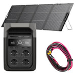 EcoFlow Delta 3 + 220W lichtgewicht dubbelzijdig zonnepaneel + 6 meter gratis verlengkabel