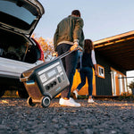 Anker 767 Powerhouse powerstation verrijdbaar vanuit de kofferbak van een auto