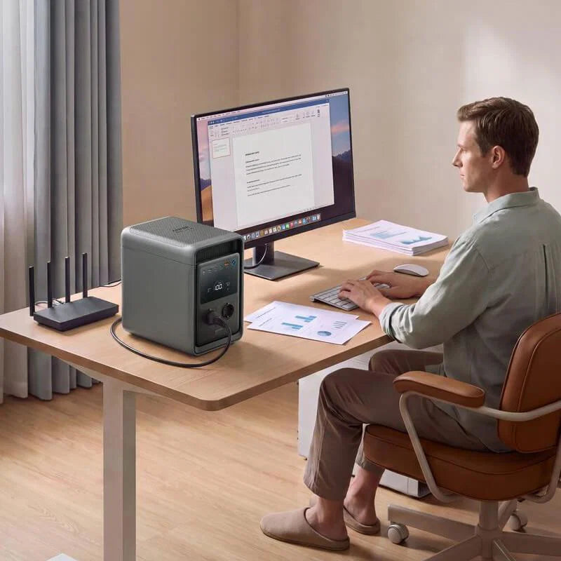 De Anker S2000 power station heeft een 10ms UPS functie en is geschikt als back-up voor onder andere computerapparatuur of als back-up