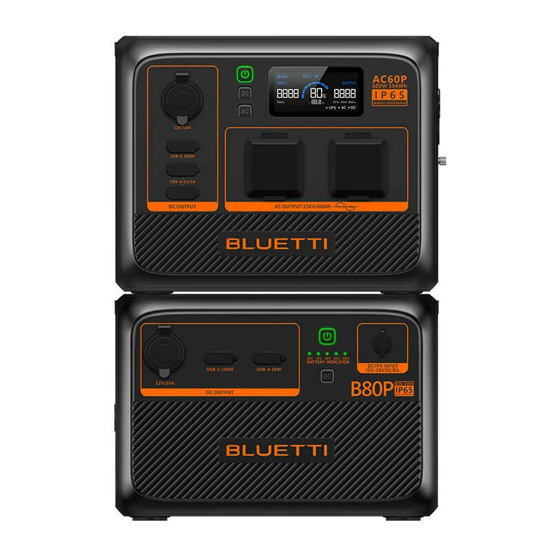 Bluetti AC60P Power Station + B80P Expansion Battery