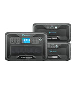 Bluetti AC500 met daarnaast twee Bluetti B300s accus